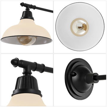 Wallace 12.25" Farmhouse Industrial Indoor/Outdoor Iron LED Victorian Arm Outdoor Sconce